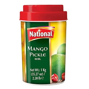 Asiatischer Lebensmittel Online-Shop mit Mango Pickle in Öl.