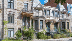 Typical Victorian houses in Montreal, charming local architecture.