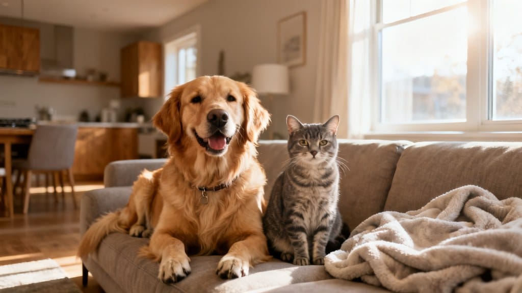 Chien et chat au foyer québécois — guide informatif sur l'assurance pour animaux domestiques