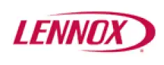 Lennox logo in red uppercase letters with a swoosh above the text.