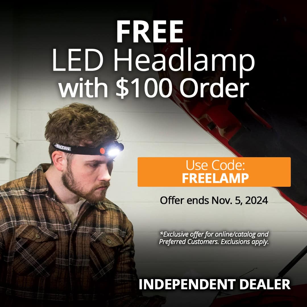 Free AMSOIL LED headlamp with $100 order
