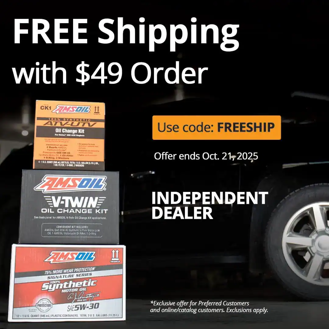 Free AMSOIL Shipping On Orders Of $49 Or More