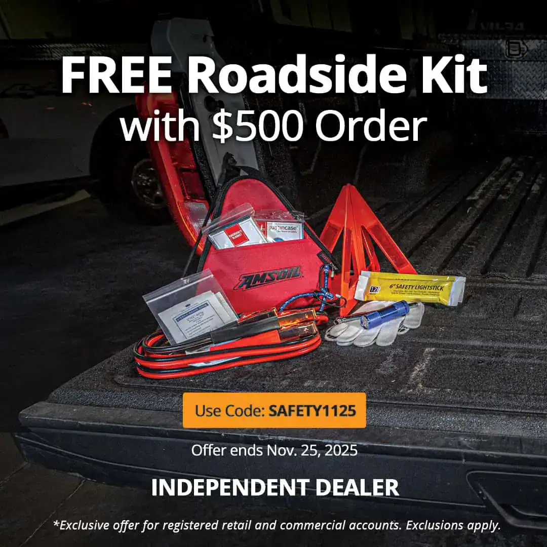 Free Amsoil Roadside Kit With Order Of $500 Or More