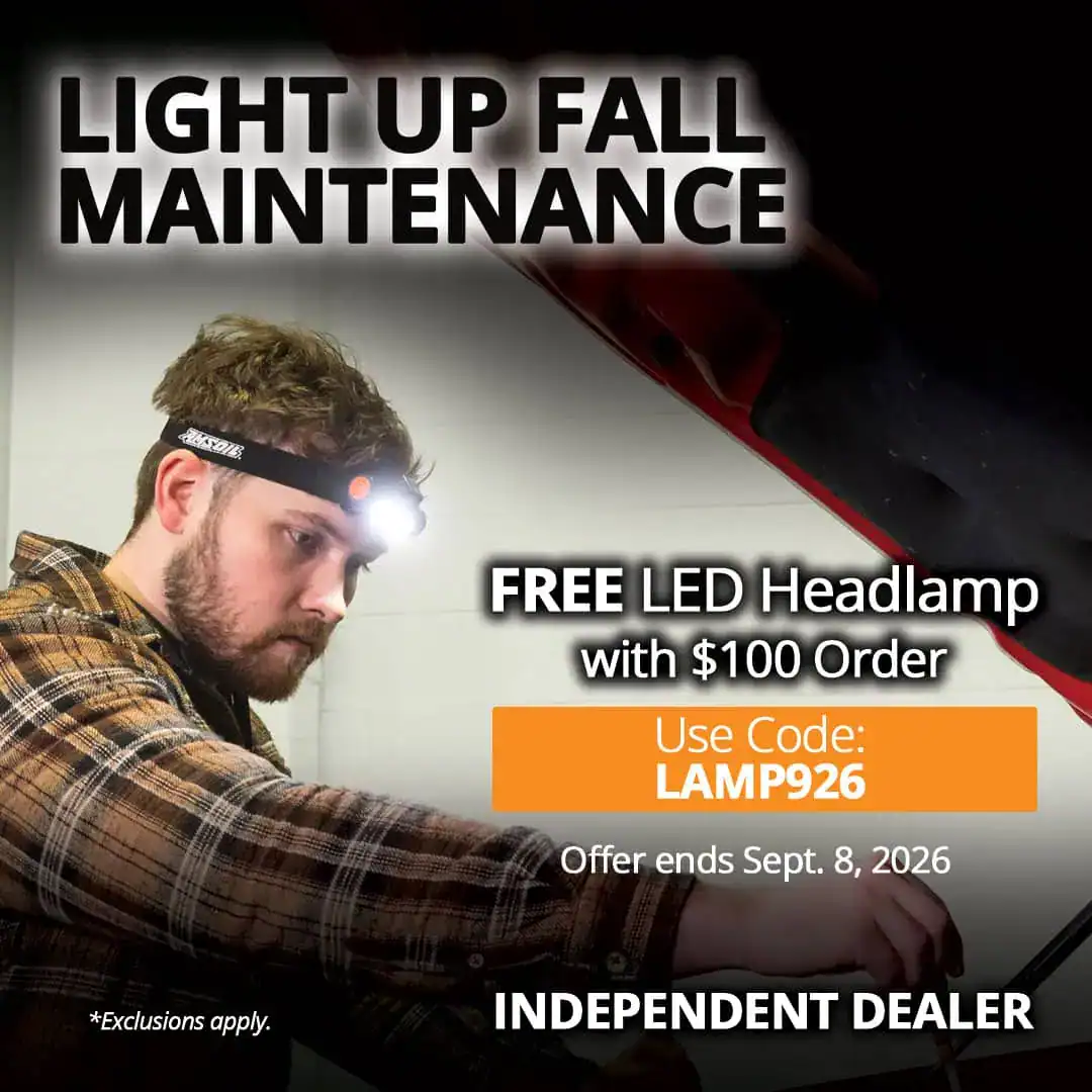 Free AMSOIL LED Headlamp with order of $100 or more