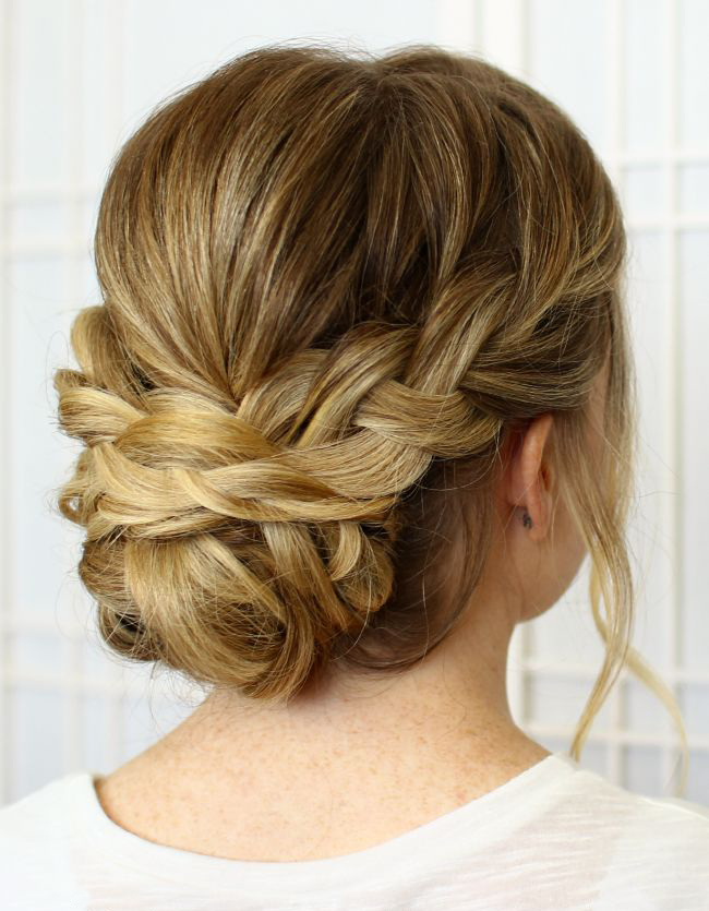 chignon tressé Noel