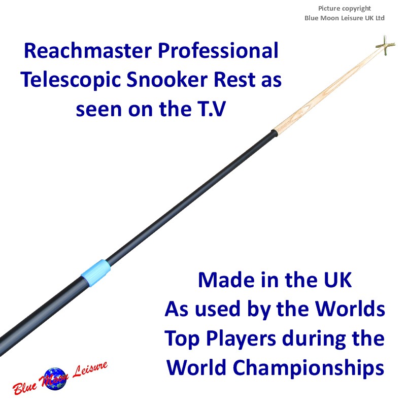 Long `Reachmaster` extendable telescopic professional snooker rest as seen on T.V
