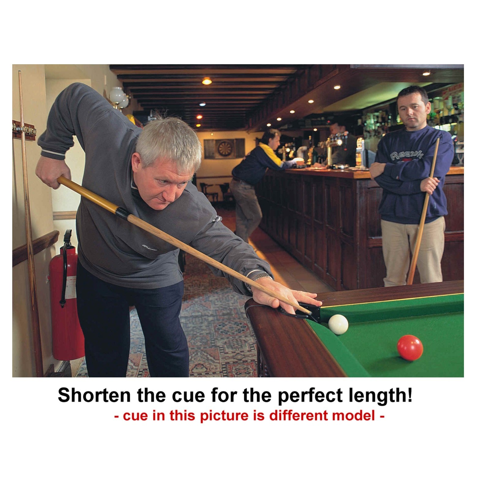 CuePlus 49 Telescopic pool cue - adjustable length - Red - Image 6
