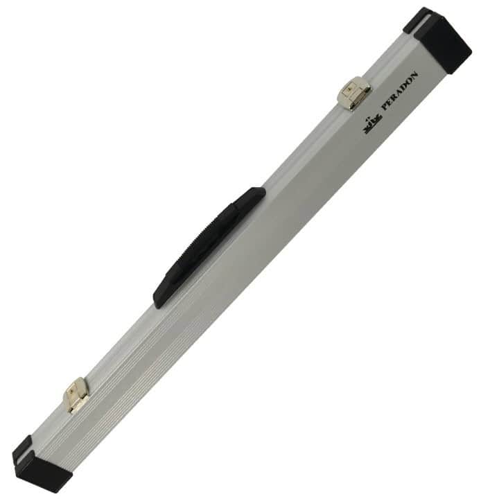 Peradon silver aluminium 2 piece cue case