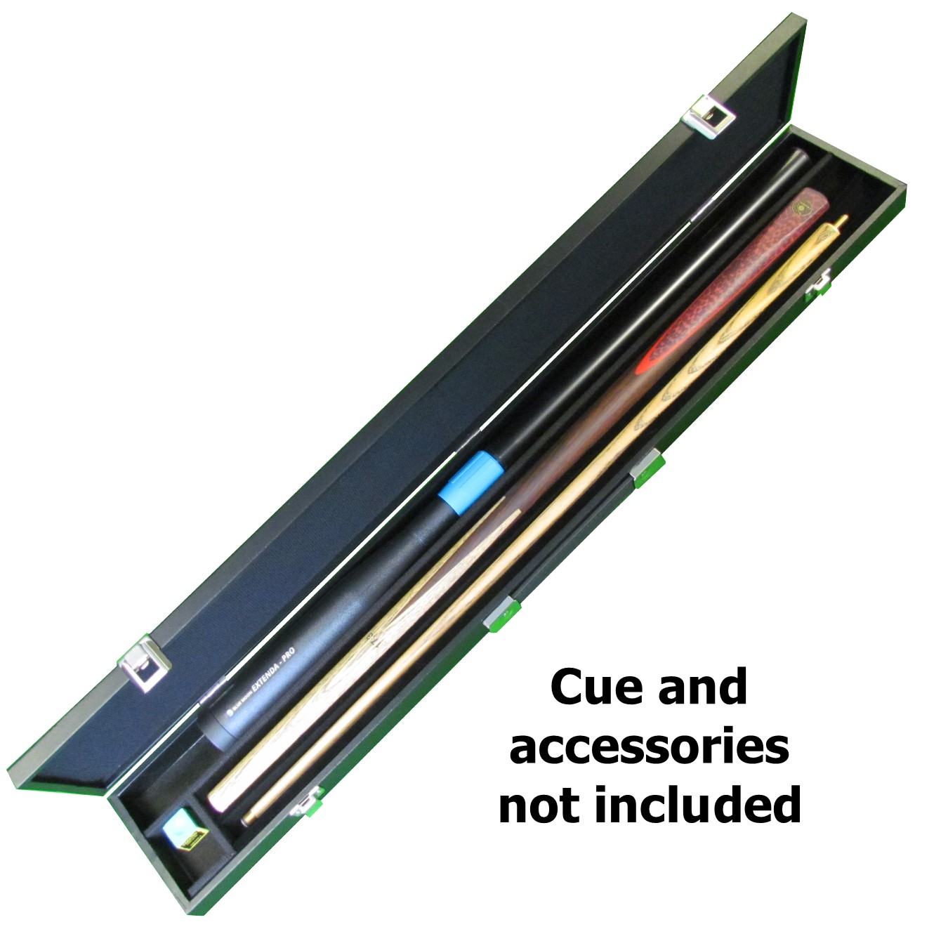 3 section 2 piece Peradon cue case to hold 2 piece cue and Extenda