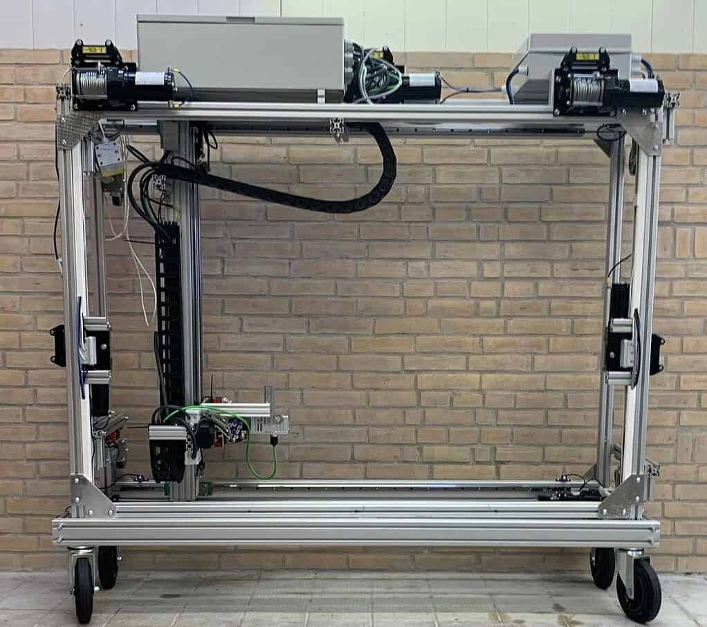 Robothåndteringsmaskine til renovering og byggeri.