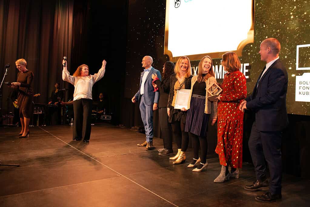 Prismodtagere ved Bygherreprisen 2024 med Boligfonden Kuben i centrum.