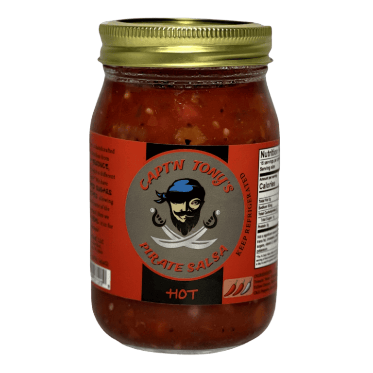 A jar of Capt'n Tony's sweet relish with a pirate logo label.