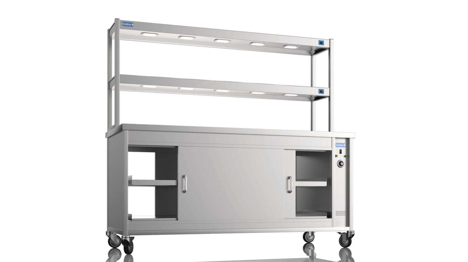 Nordstar 1800mm Hot cupboard with Double Gantry - Image 2