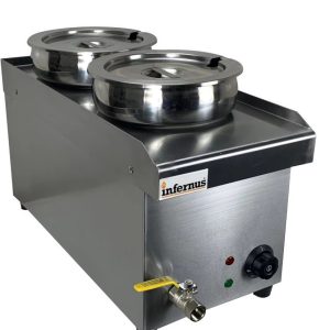Infernus INF-BMP27E Electric Round Pot Bain Marie – 2 x 7L Pots