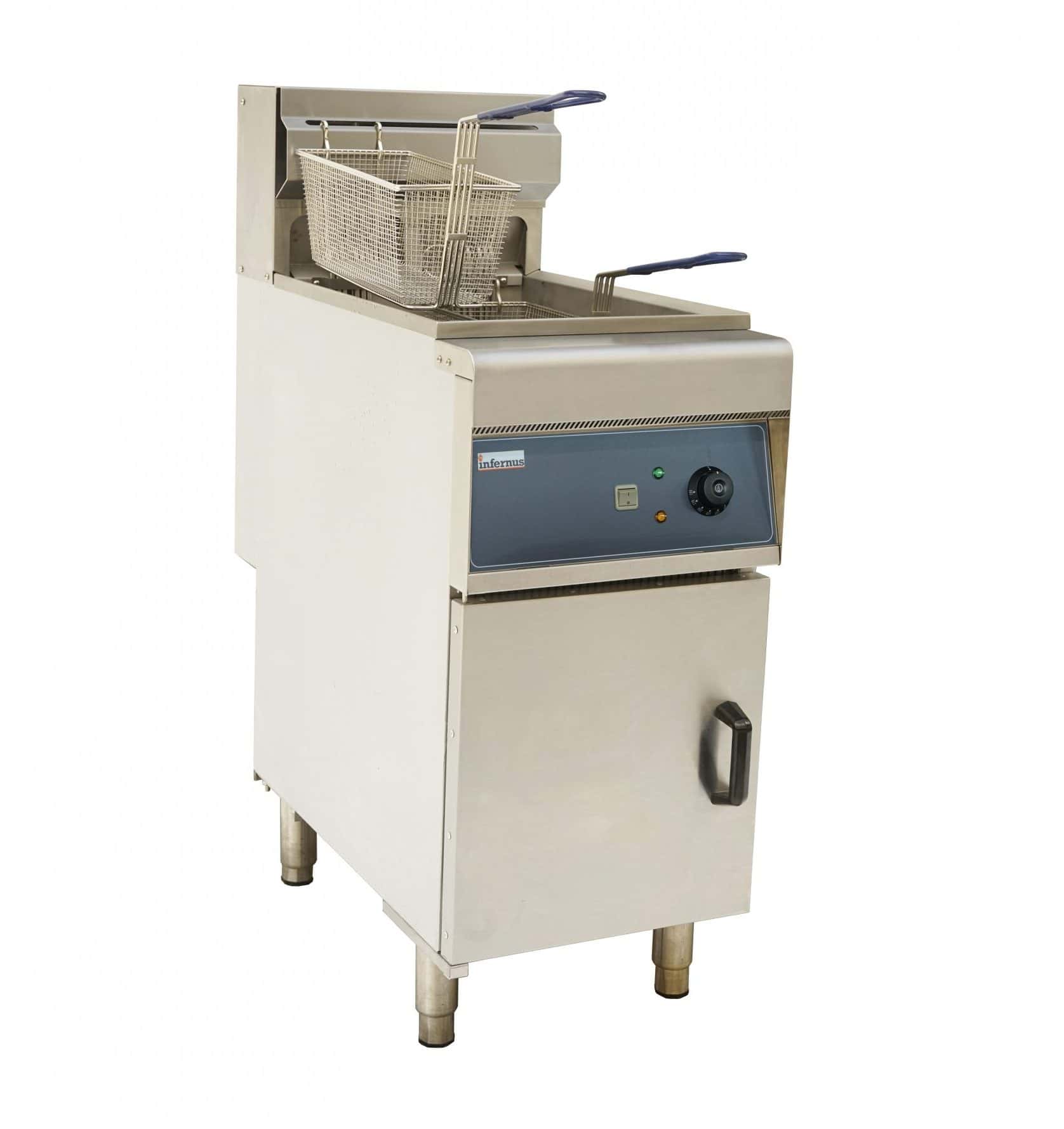 Infernus INF-EF28L  Free Standing Single Tank Twin Basket Electric Fryer – 28 Litres - Image 2