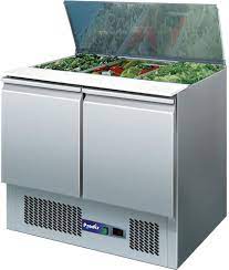 PRODIS EC-2SALAD 2 DOOR COMPACT SALADETTE TABLE, 2 X 1/1 + 2 X 1/4GN TOPPING WELL