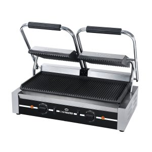 Chefmaster HEA789 Double Contact Grill Ribbed/Ribbed