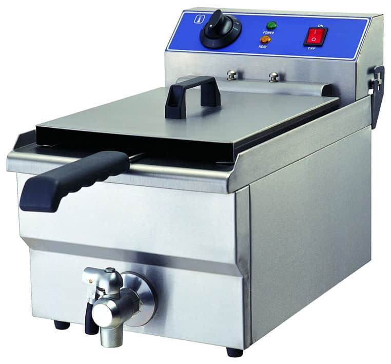 Infernus INF-161FS Countertop Electric Single Tank Fryer with Tap 16Ltr