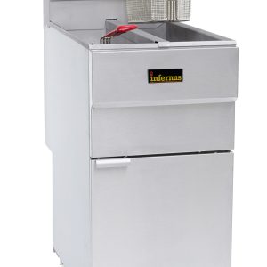 Infernus 4 Burner Twin Tank Twin Basket Gas Fryer – 2 x 11 Litres