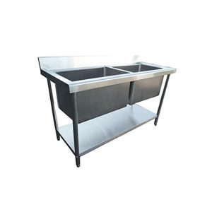 Infernus Stainless Steel Double Deep Bowl Sink 140cm/56″