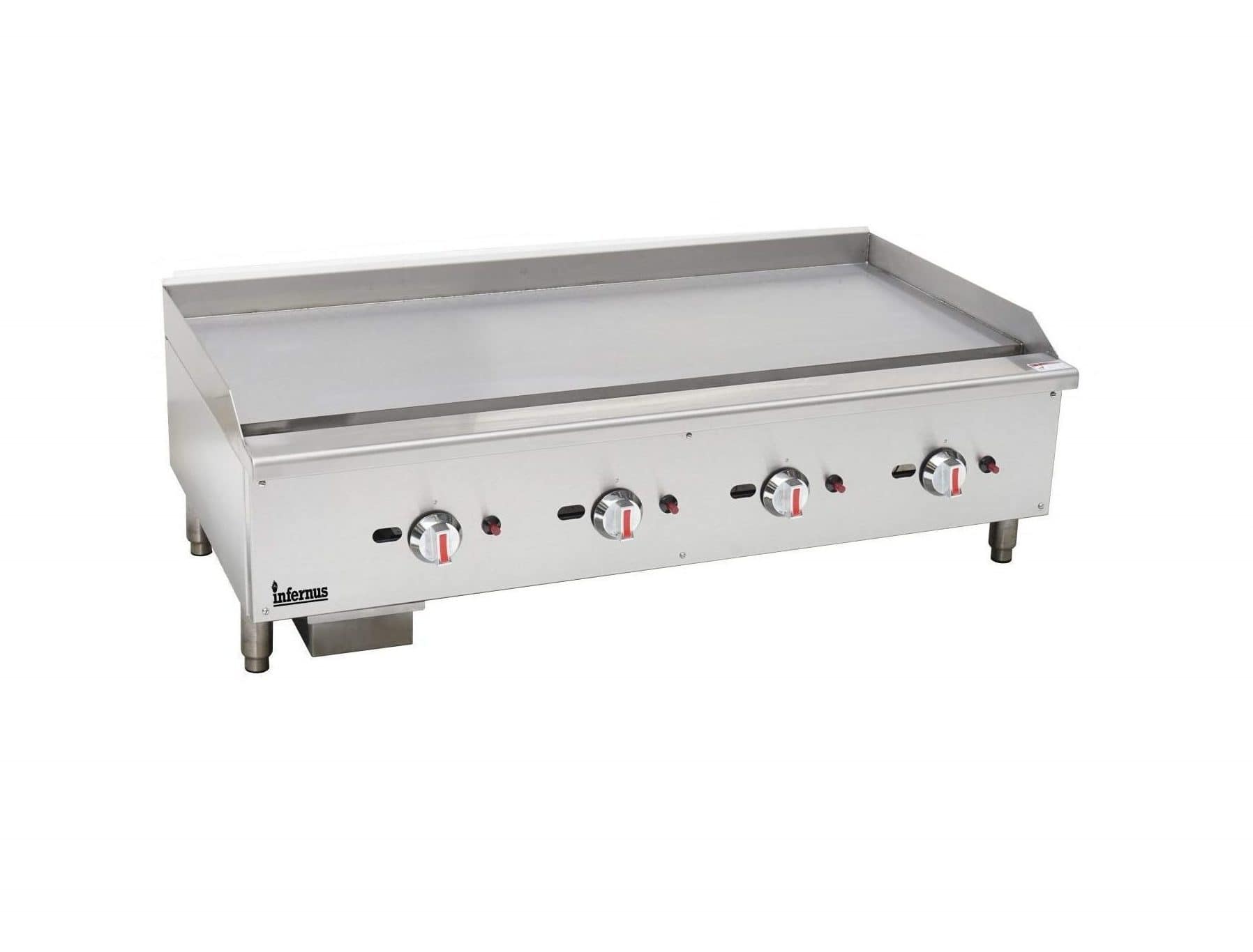 Infernus INF-12020GG 4 Burner Heavy Duty 20mm Plate Gas Griddle – 120cm/48″