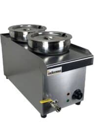 Infernus 2 pot x 7 Ltr Electric Round Bains-Marie