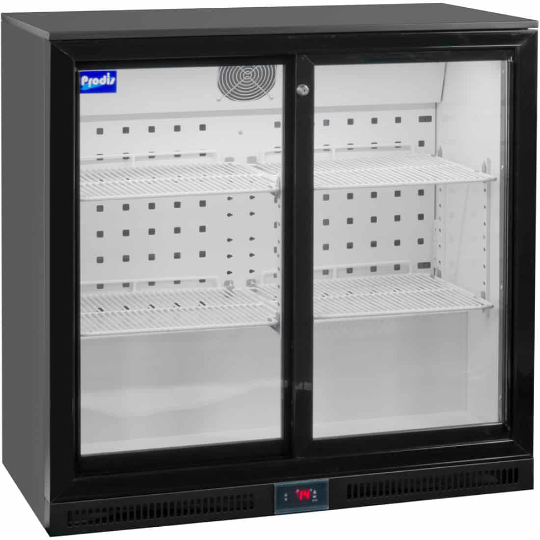 Prodis double sliding door 900mm bottle cooler