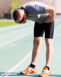 man struggling with his fitness due to obstructive sleep apnoea