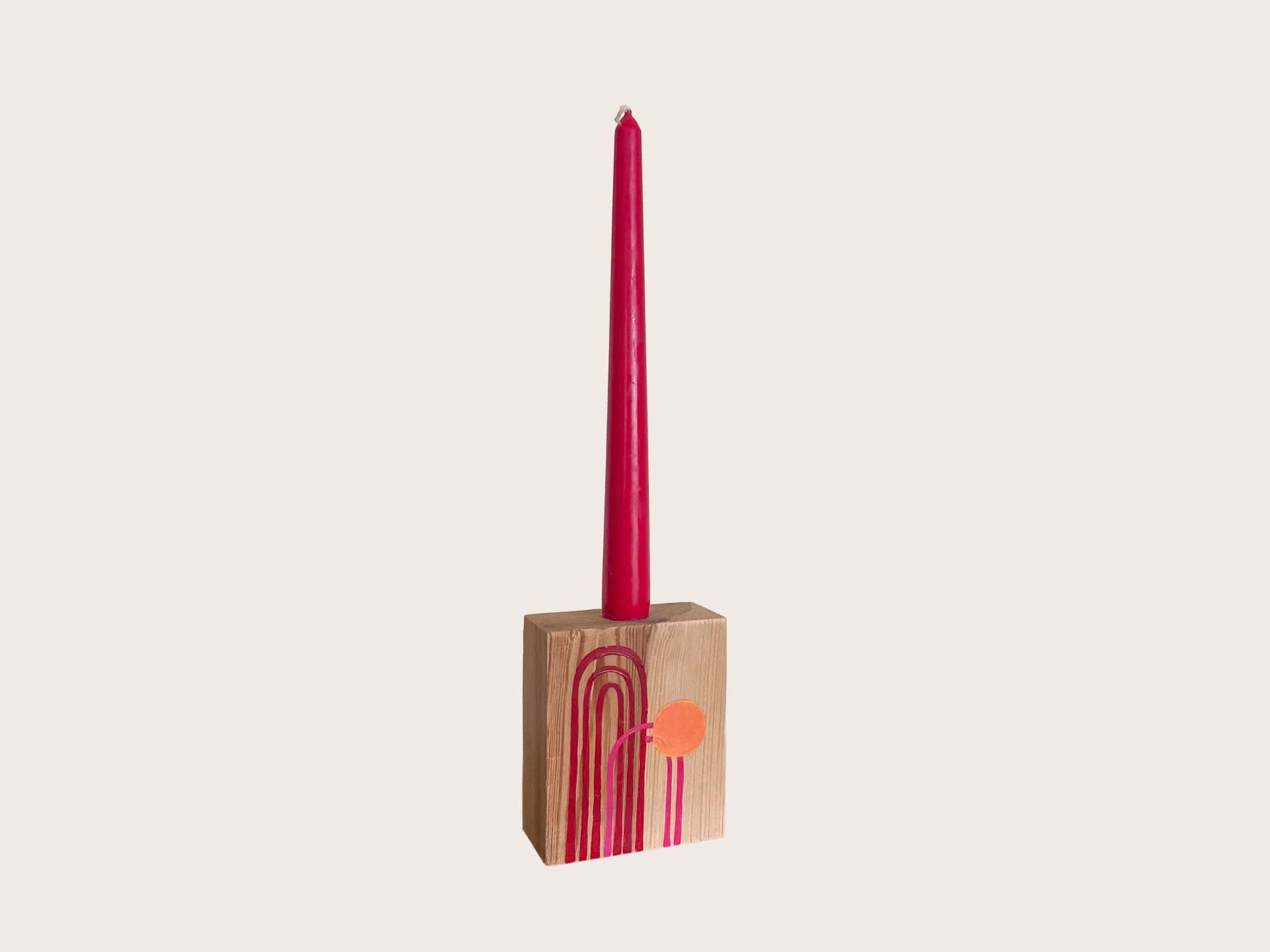 Kaars Eiken Roze Plain