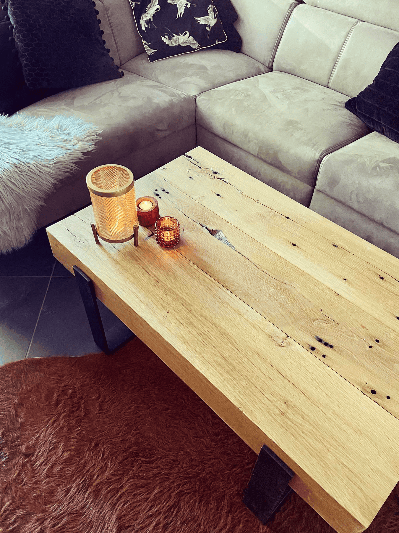 Kozo woonkamer industriele koffietafel