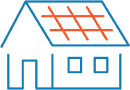 Illustration of new roof on a house Illustration of new roof on a house