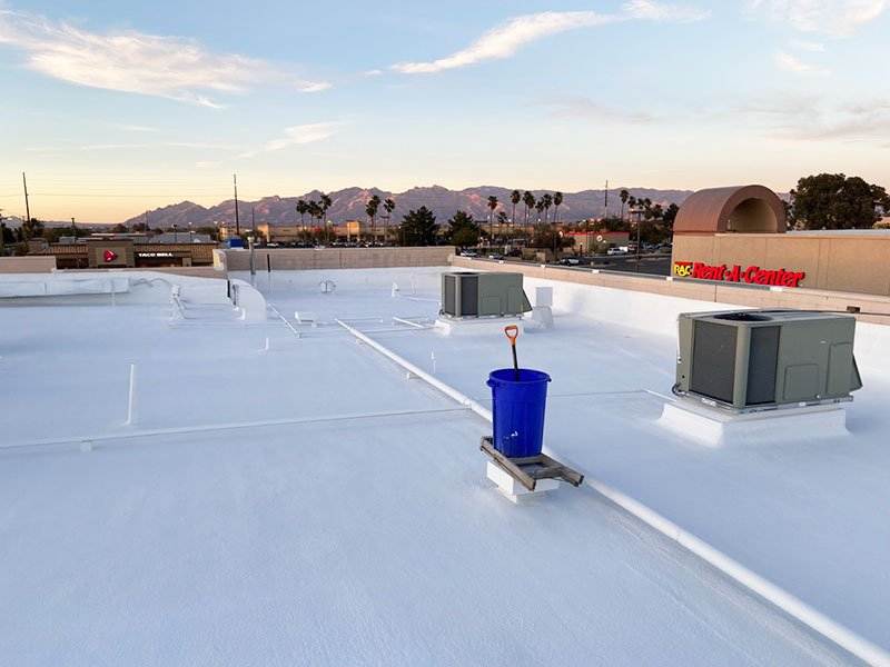 New commercial roof coating New commercial roof coating