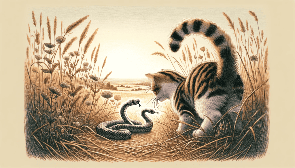 dream of snake and cat fighting