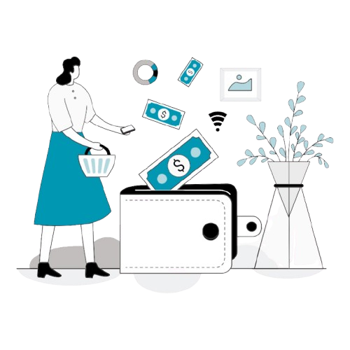 Illustration showing accounts receivable management and payment recovery for medical billing services