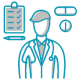 Chronic care management services icon representing patient monitoring and recurring revenue support