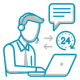 Front desk management services icon representing patient scheduling and administrative support