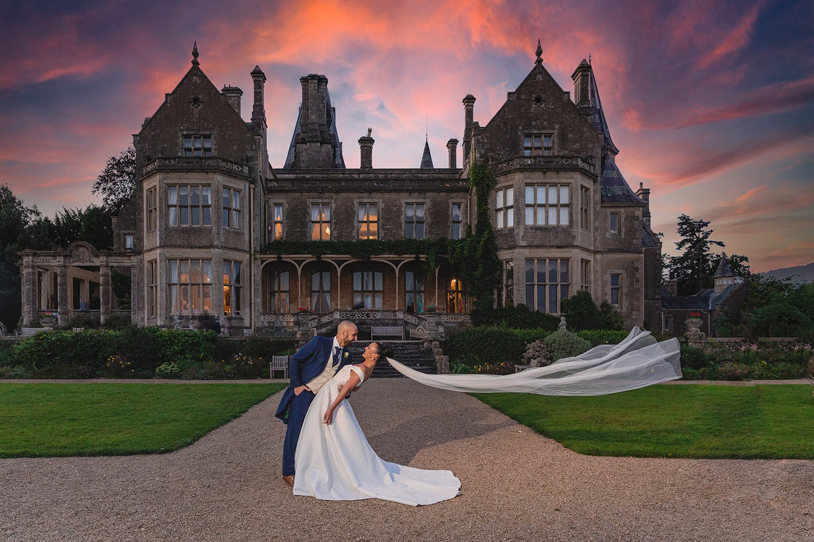 Orchardleigh Estate wedding ceremony, Somerset