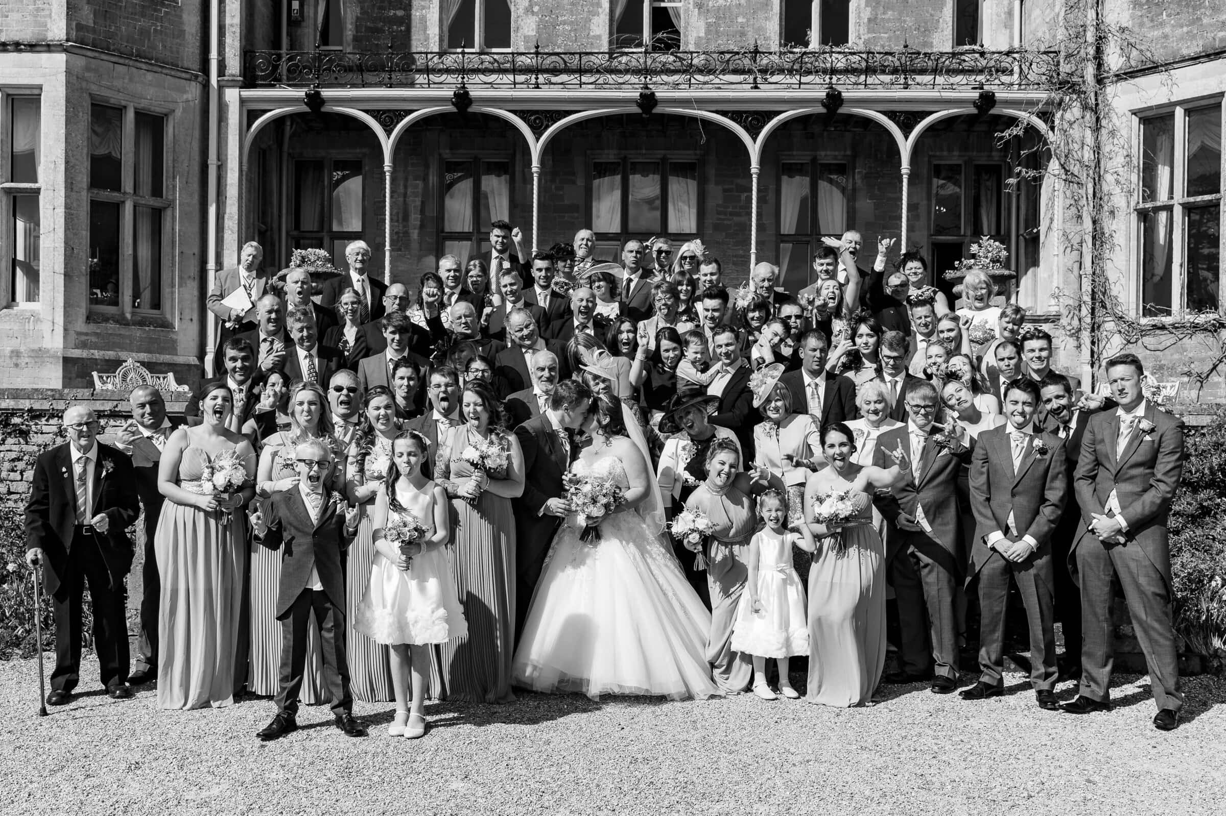 Bride and groom at Orchardleigh Estate