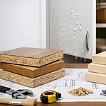 生態板與密度板樣品展示，適用於訂造傢俬材料選擇.