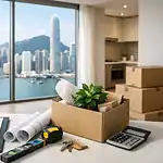 香港新樓收樓準備流程，房屋交接與裝修工具展示.