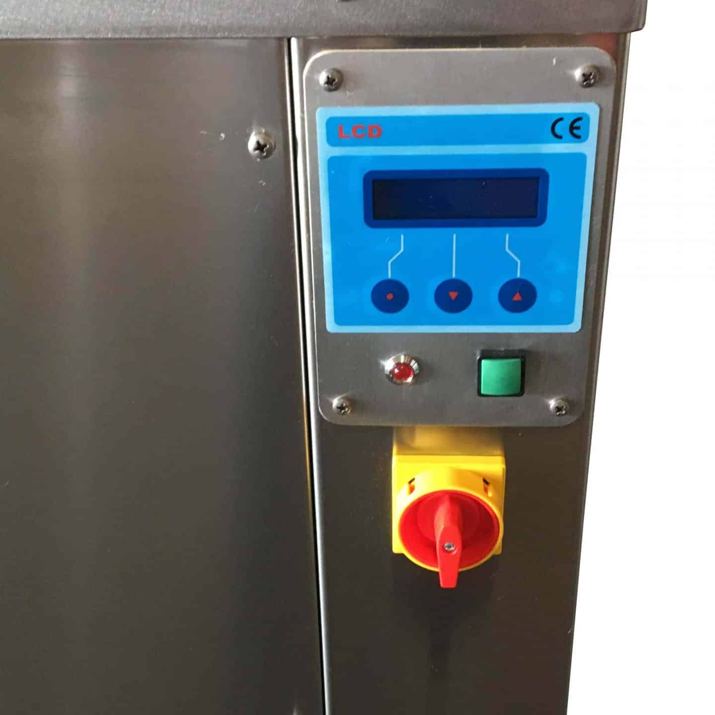 Parts drying control panel