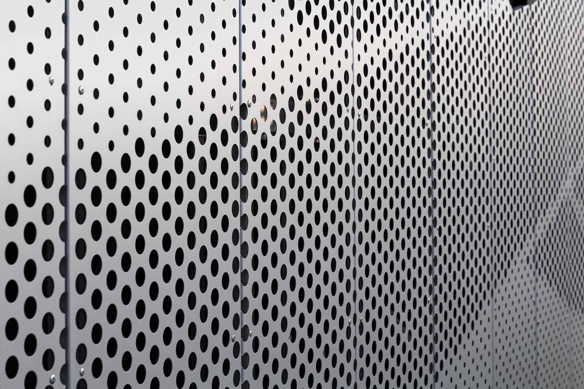 Perforated steel sheet.