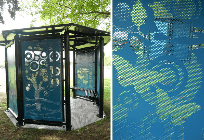 Picture Perf panels used in public park shelters