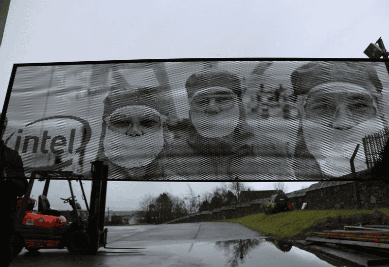 picture perf, an image perforated into metal in the Graepels factory