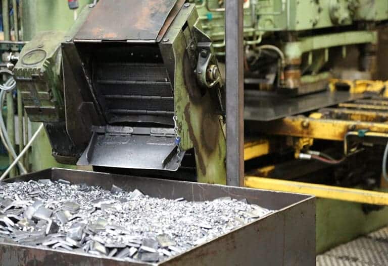 Image of the punching's - the by product of perforated metal