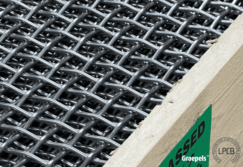 laser cut perforated metal close up image