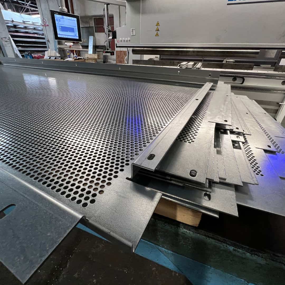 Perforated metal folded and formed