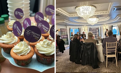 women of steel event presentation and food