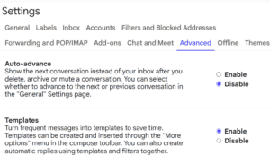 screenshot of gmail.