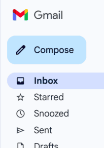 screenshot of gmail.